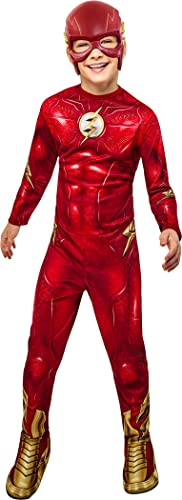 Rubies disfraz The Flash Classico para niño, Jumpsuit estampado con cubrebotas y antifaz, Oficial DC, para Carnaval, Navidad, Cumpleaños, Fiestas y Halloween