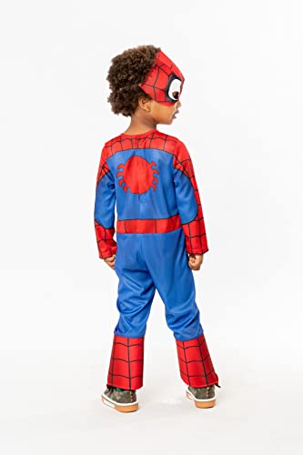 RUBIE'S Marvel Oficial - Disfraz infantil clásico Spidey - Talla 3-4 años - Disfraz oficial con máscara del superhéroe de la serie Spidey y sus amigos extraordinarios.