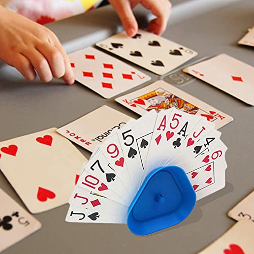 Ruikdly Sujeta Cartas Naipes 4 Piezas Sujeta Cartas Niños Soportes para Cartas de Juego Soporte para Naipes Manos Libres para Niños y Personas Mayores