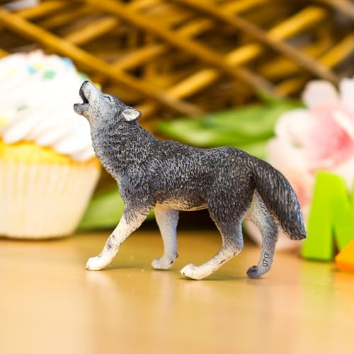 Safari Ltd. North American Wildlife Lobo gris Figura de juguete para niños y niñas - A partir de 3 años