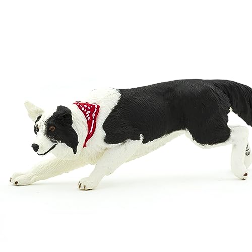 Safari Ltd. Perro Border Collie 11.4cm | Figuras de Perros y Gatos | Juguetes para Niños | No tóxico y Libre de BPA | Apto para niños de 3