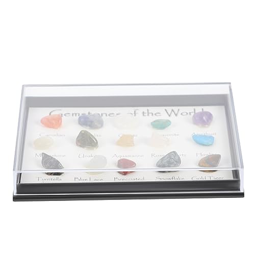 SAFIGLE 3 Cajas De Espécimen De Mineral De Cristal Trajes Morados Gemas Rosas Decoración De Mesa De Piedras Caídas Piedras Preciosas Chakra Mineral Natural Piedras Minerales