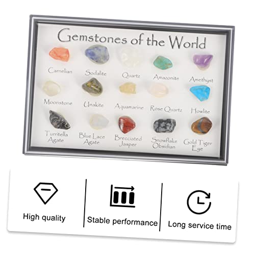 SAFIGLE 3 Cajas De Espécimen De Mineral De Cristal Trajes Morados Gemas Rosas Decoración De Mesa De Piedras Caídas Piedras Preciosas Chakra Mineral Natural Piedras Minerales