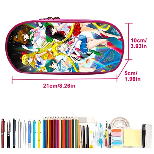 Sailor Moon Estuche , Anime Estuche, Lápiz Bolsas de Gran Capacidad, Estuche de lápices para Niños, 3D Impresión Bolsa de Lápiz Estuches para la Escuela Media, Oficina, Colegio(C)