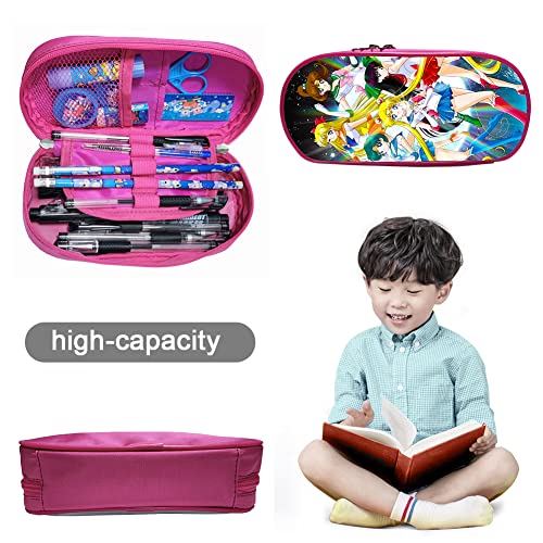 Sailor Moon Estuche , Anime Estuche, Lápiz Bolsas de Gran Capacidad, Estuche de lápices para Niños, 3D Impresión Bolsa de Lápiz Estuches para la Escuela Media, Oficina, Colegio(C)