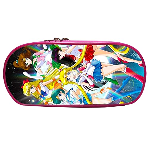 Sailor Moon Estuche , Anime Estuche, Lápiz Bolsas de Gran Capacidad, Estuche de lápices para Niños, 3D Impresión Bolsa de Lápiz Estuches para la Escuela Media, Oficina, Colegio(C)