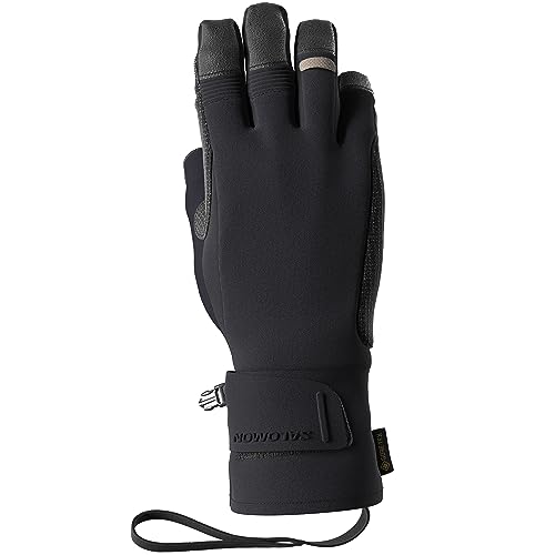 Salomon QST Gore-Tex Guantes Esqui snowboard de Unisexo Con Máximo Agarre, Protege del Frío y de la Nieve, Ideal para esquí, Negro, Extra Small