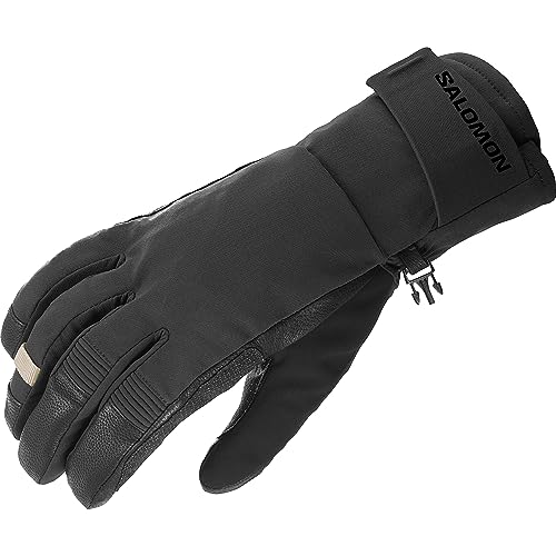 Salomon QST Gore-Tex Guantes Esqui snowboard de Unisexo Con Máximo Agarre, Protege del Frío y de la Nieve, Ideal para esquí, Negro, Extra Small