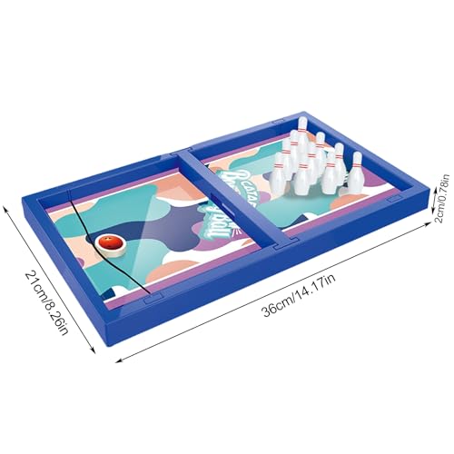 Samuliy Juego de mesa de bolos, juego de bolos de mesa para niños, minijuegos de mesa para interacción entre padres e hijos para el hogar, escuela, viajes, trabajo en equipo, fiestas