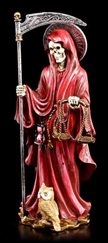 Santa Muerte Figura Rojo - Dona Sebastiana - Reaper Segador Mujer