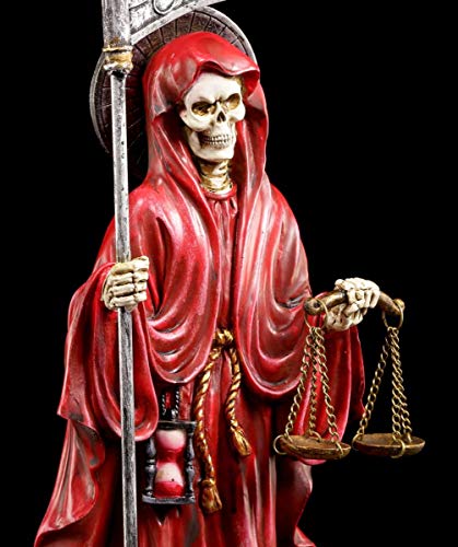 Santa Muerte Figura Rojo - Dona Sebastiana - Reaper Segador Mujer