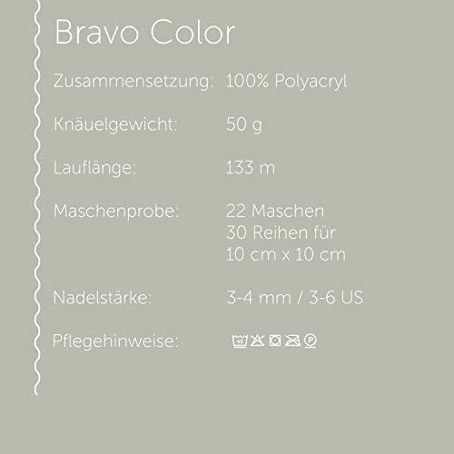 Schachenmayr Bravo Color, 50G moor Hilos Para Tejer A Mano