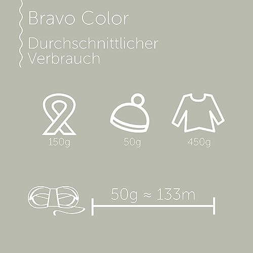 Schachenmayr Bravo Color, 50G moor Hilos Para Tejer A Mano