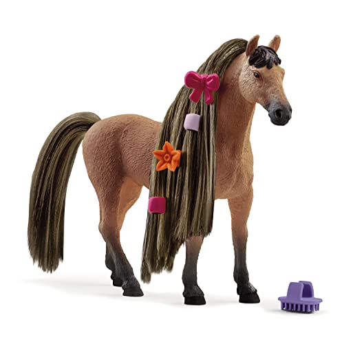 SCHLEICH Horse Club 42621 Sofia's Beauties Akhal Teke - Juego de 8 Piezas con Caballo con Melena y Accesorios, Juguete para Caballos a Partir de 4 años