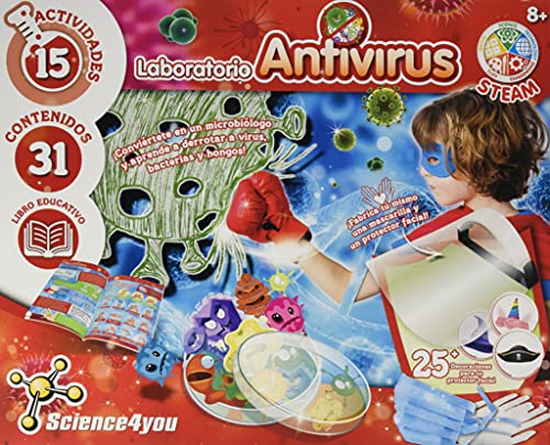 Science4you-Science4you, Laboratorio Antivirus, Juego para 8+ años, Serie 'Science', Multicolor (SY-80002818)