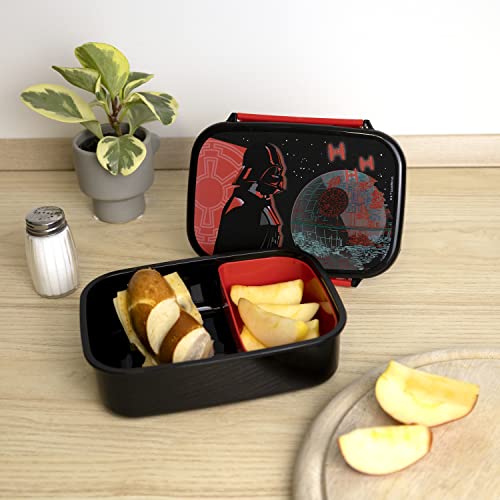 Scooli Fiambrera para niños con inserto extraíble – Star Wars – Fiambrera para jardín de infancia – Darth Vader Sandwichera Escuela – Fiambrera de plástico sin BPA – Sandwichera – Fiambrera –