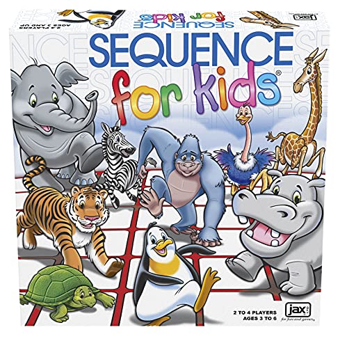 Sequence for Kids - El Juego de Estrategia No se Requiere Lectura de Jax, Multicolor, 11 Pulgadas (2-4 Jugadores)