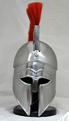 Shiv Shakti empresas Medieval griega Corinthian casco de armadura con rojo penacho Knight Spartan casco réplica