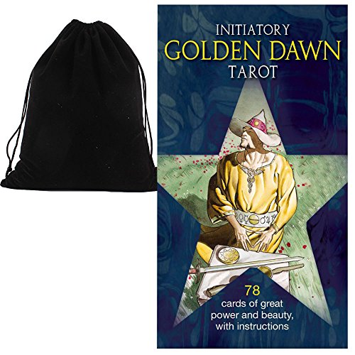 Shop4top Tarot Iniciatorio del Tarot del Amanecer Dorado Tarjetas Baraja y Bolsa