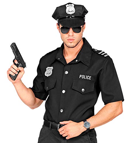 shoperama Camisa para hombre – Police Officer – Incluye gorro + esposas gratis Cop Policía Policía JAG, talla: XXL