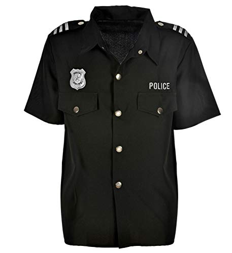 shoperama Camisa para hombre – Police Officer – Incluye gorro + esposas gratis Cop Policía Policía JAG, talla: XXL