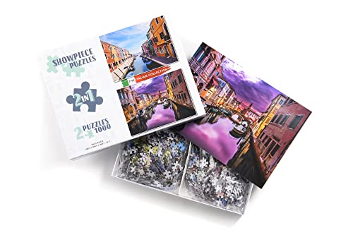 Showpiece Puzzles 78623 Colección 2 x 1000 Piezas (Italia-Venecia), Varios