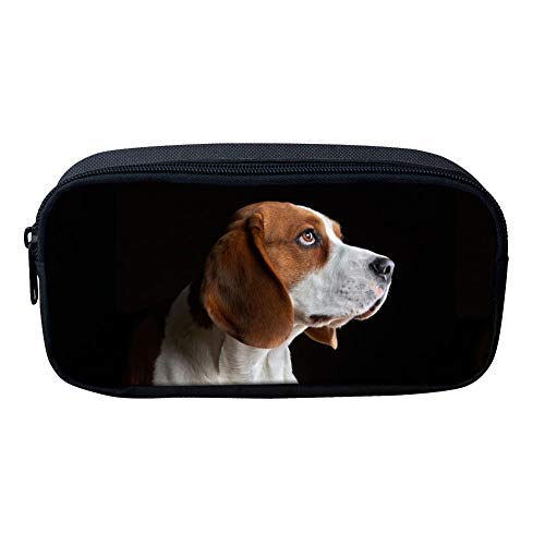 Showudesigns Beagle - Estuche para lápices con estampado de lápiz para niñas, niños, organizador para niños, papelería, suministros escolares con cremallera