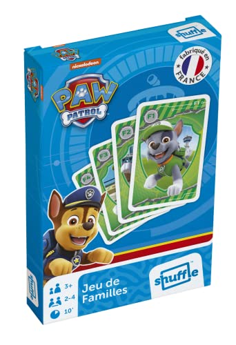 Shuffle Pat Patrol - Juego de Cartas (2 Juegos de Cartas, Juego de familias y Juego de Memoria, a Partir de 3 años, Fabricado en Francia