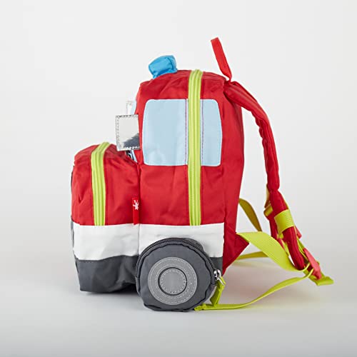 Sigikid, tractor, Mochila infantil Unisex niños, Coche de bomberos, 25x28x18 cm