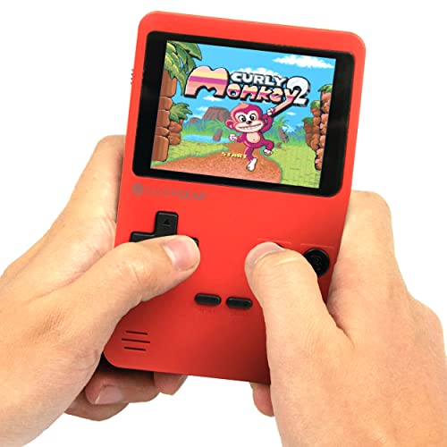 Silvergear® Consola Retro Portátil | Videoconsola Retro Arcade con 240 Juegos Clásicos en 6 Categorias| Mini Consola con Juegos Retro para Niños y Adultos| Color Rojo