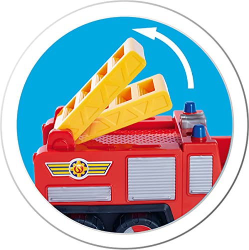 Simba 109252505 - Bombero Sam Júpiter, versión Infantil, con Figura de 7 cm, Coche de Juguete de 17 cm, Coche de Bombero, a Partir de 3 años