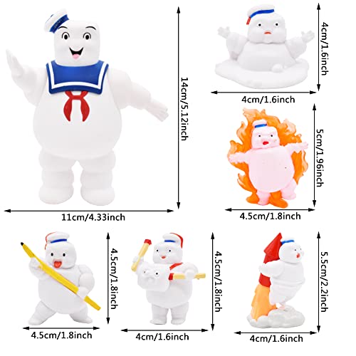 Simmpu 6 Piezas Ghosts Figura Ghosts Cake Topper Ghosts Mini Figuras Ghosts Theme Suministros para fiestas Ghosts Cake Decoraciones para Niños Baby Shower Película Birthday Party Decoraciones