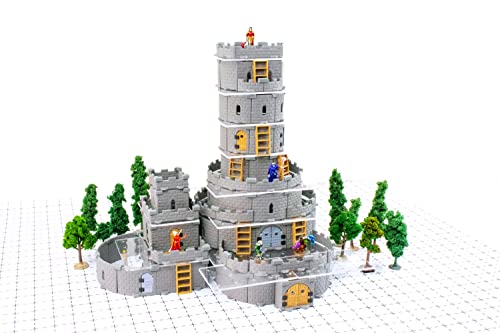 Sistema modular de castillo: juego de mesa y RPG Terrain para mazmorras y dragones, Pathfinder, castillos y cruzadas, 13ª edad, Runequest, Asunder, y más!,Juego de magos (más de 400 piezas)