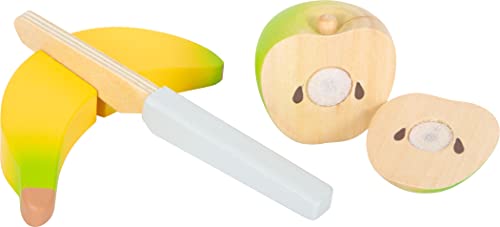 Small Foot Set de Corte Almuerzo Fresco, Madera, Alimentos Cocina Infantil, Juego de rol a Partir de 3 años, 12331 Juguete, Multicolor