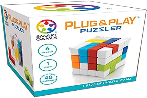 Smart Games - Plug & Play Puzzler, 1 Player Puzzle Game with 48 Challenges, 6+ Years