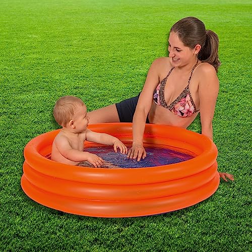 Smart-Planet Baby Pool - Mini piscina infantil de 100 cm pequeña para bañarse para bebés y niños pequeños, piscina hinchable para chapotear