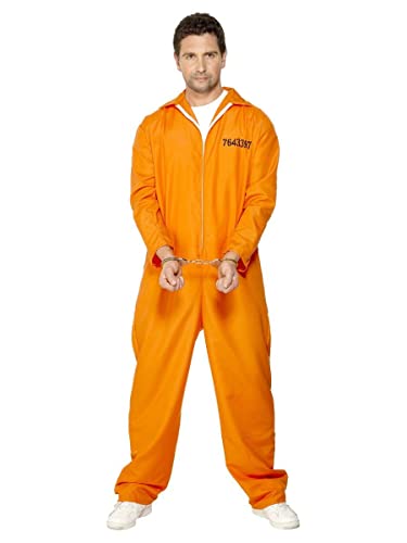 Smiffys 29535XL - Disfraz de prisionero de guerra para hombre, talla 46-48 pulgadas, color naranja