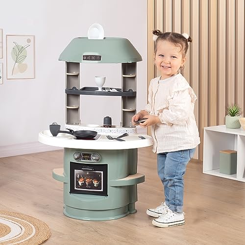 Smoby 7600312700 Cocina Infantil Nova con Colores y Diseño Actuales, Incluye horno, Fregadero, Zona de Cocinado y 13 Accesorios, Niños Niñas A Partir de 18 Meses