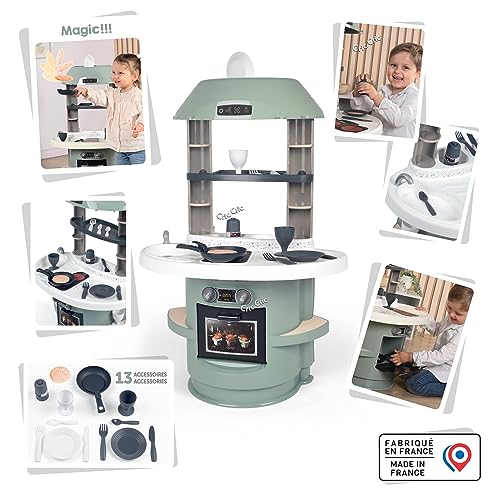 Smoby 7600312700 Cocina Infantil Nova con Colores y Diseño Actuales, Incluye horno, Fregadero, Zona de Cocinado y 13 Accesorios, Niños Niñas A Partir de 18 Meses