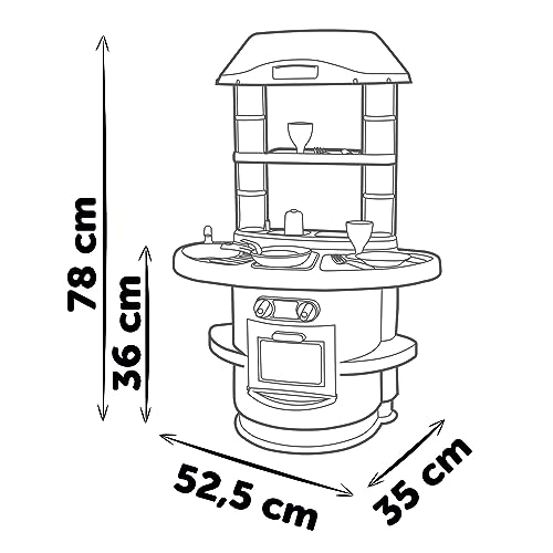 Smoby 7600312700 Cocina Infantil Nova con Colores y Diseño Actuales, Incluye horno, Fregadero, Zona de Cocinado y 13 Accesorios, Niños Niñas A Partir de 18 Meses