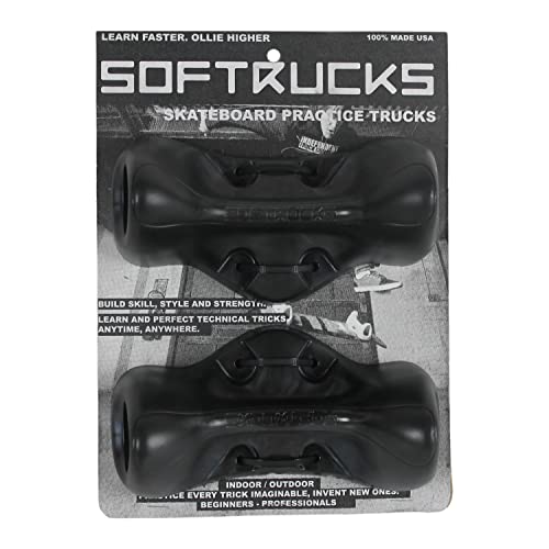 Softrucks Suave par de Camiones monopatín Camiones (Juego de 2), Color Negro