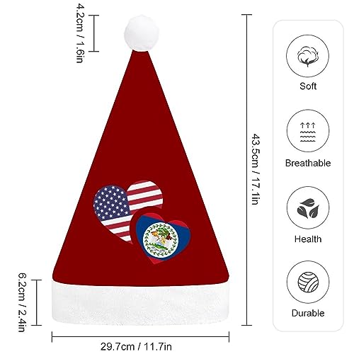 Sombrero de Navidad para adultos con bandera de Belice, para Navidad, Año Nuevo, regalo de fiesta festiva