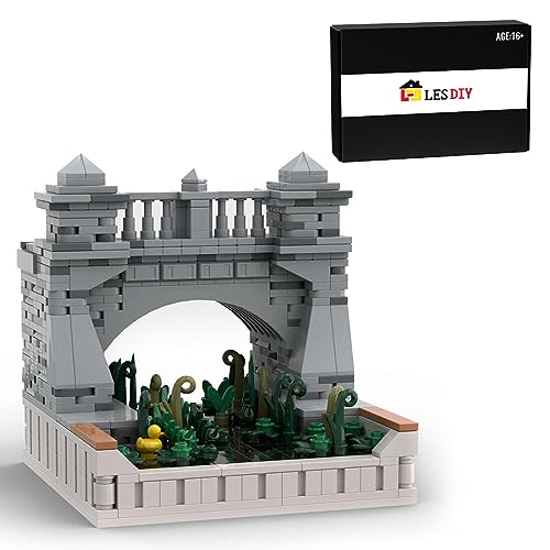 Spicyfy Bloques de construcción de arquitectura romana medieval, 940 piezas módulo puente romano bloques de construcción modelo MOC regalo creativo para niños y adultos, bloques de sujeción