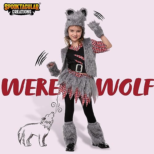 Spooktacular Creations Chaleco Niña Disfraz de Hombre Lobo para Halloween