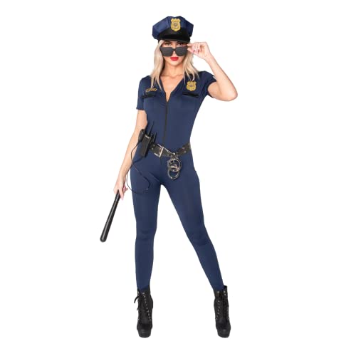 Spooktacular Creations Disfraz de policía para mujeres adultas para la fiesta de vestir de Halloween, juego de rol de policía, fiesta de cosplay, fiesta temática-xl