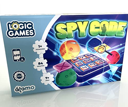 Spy Code. Juego de lógica Logic Game. Juego para 1 Jugador a Partir de 7 años. Juego para razonamiento, lógica, atención y cálculo Mental