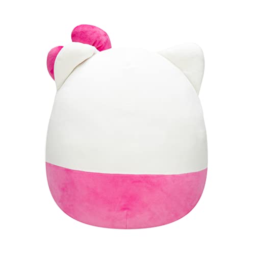 Squishmallows JWHK-12KP Hello Kitty, Sanrio Vestido Rosa de 12 Pulgadas para añadir escuadrón, Animal de Peluche ultrasuave de tamaño Mediano, Peluche Oficial de Kelly