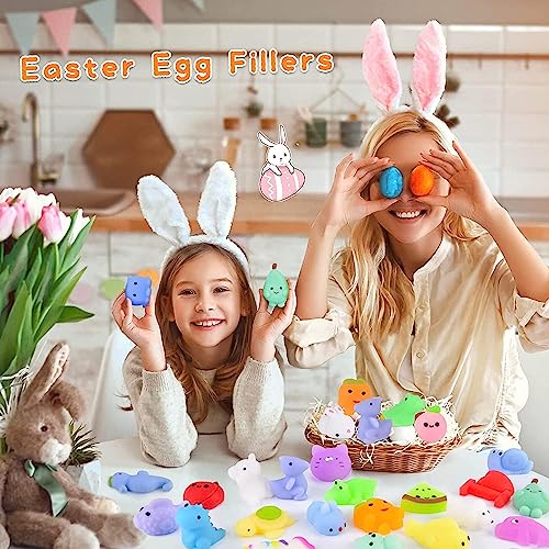 Squishys 100 Pcs Kawaii Squishy Mini Juguete Suave de Alivio de Estrés, Juguete Pegajoso de Silicona Animales, Juguete Divertido Sin tóxico para Niños y Adultos, Patrón Aleatorio