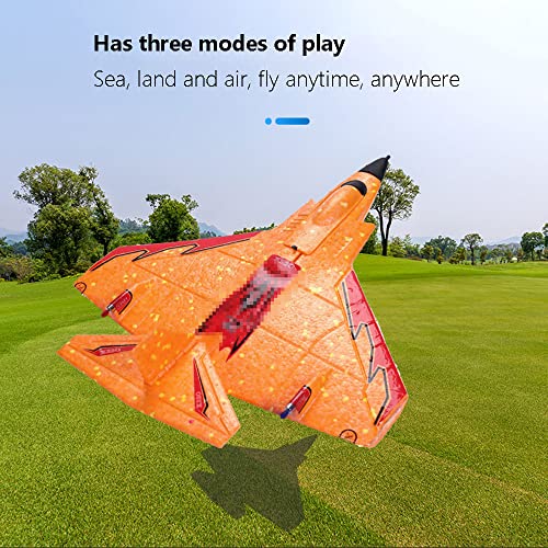 SSBHDM Avión RC 3 EN 1 Mar, Tierra y Aire 2.4G Avión de Control Remoto, Avión Planeador RC de ala Fija, Avión de Espuma EPP, Modelo de avión Impermeable, Drone de Juguete, Regalos para niños