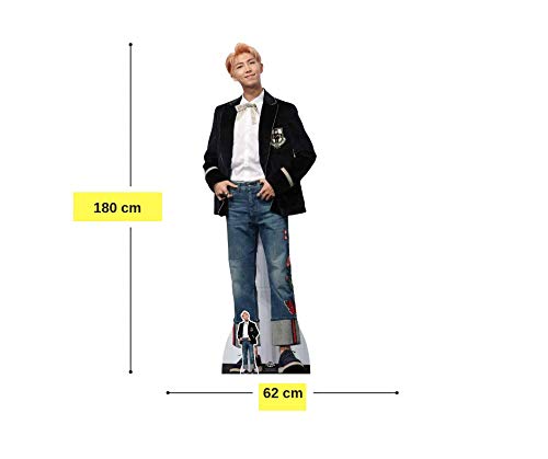 STAR CUTOUTS CS783 - Figura de cartón a tamaño real de Kim NAM-Joon, RM Rap Monster, de Bangstan Boys, con vaqueros, 180 cm, incluye una figura en miniatura